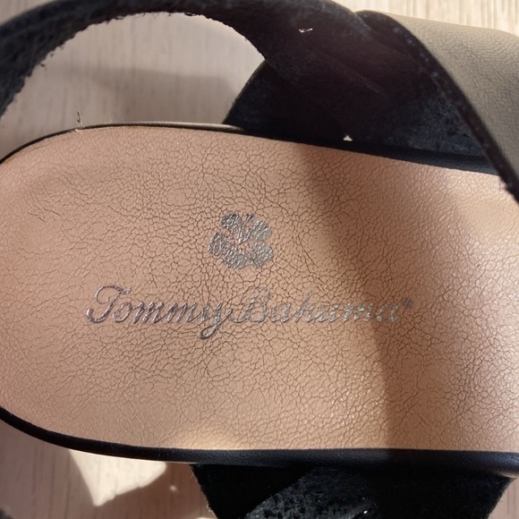 Tommy Bahama 8.5 Jona Espadrilles Wedge Sandals, Black and brown, women’s 8 1/2 - Picture 4 of 11